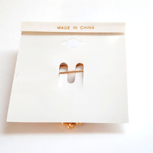 Enamel Topical Fish Rhinestone Eye Gold Tone Colorful Brooch Pin NEW Vacation - Picture 4 of 5